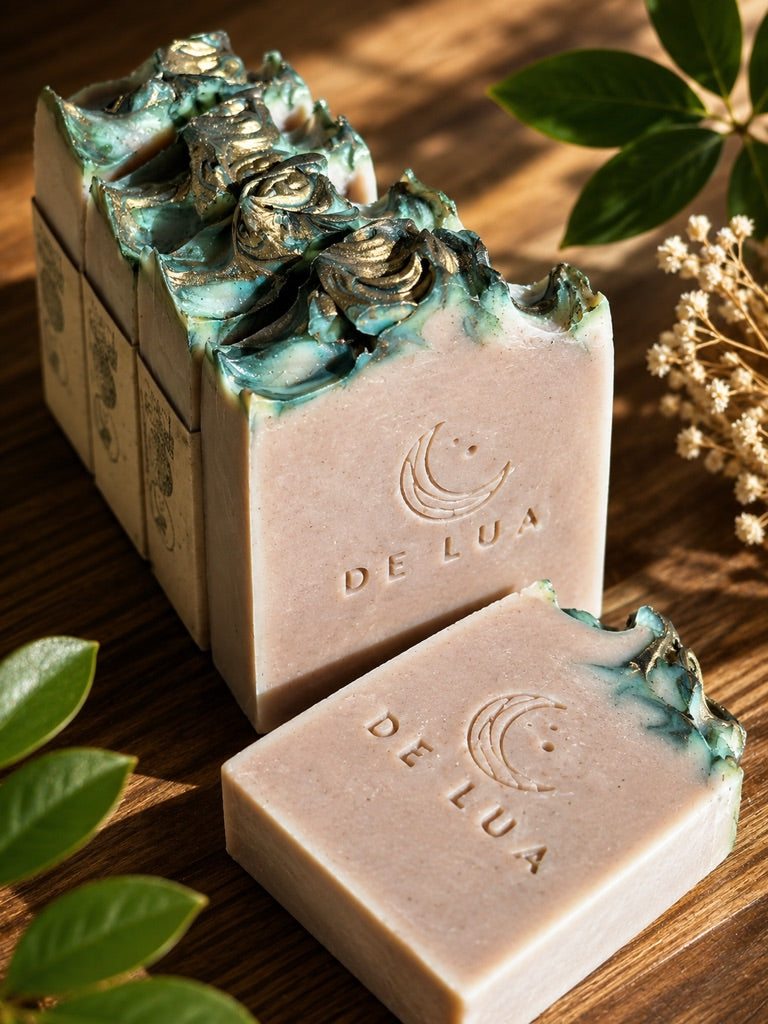 Velvet Glow Unscented Soap | Gentle Exfoliating and Brightening Cold Process Soap Luxury Sensitive Skin Bar with Shea Butter & Baobab | (4–5 oz)