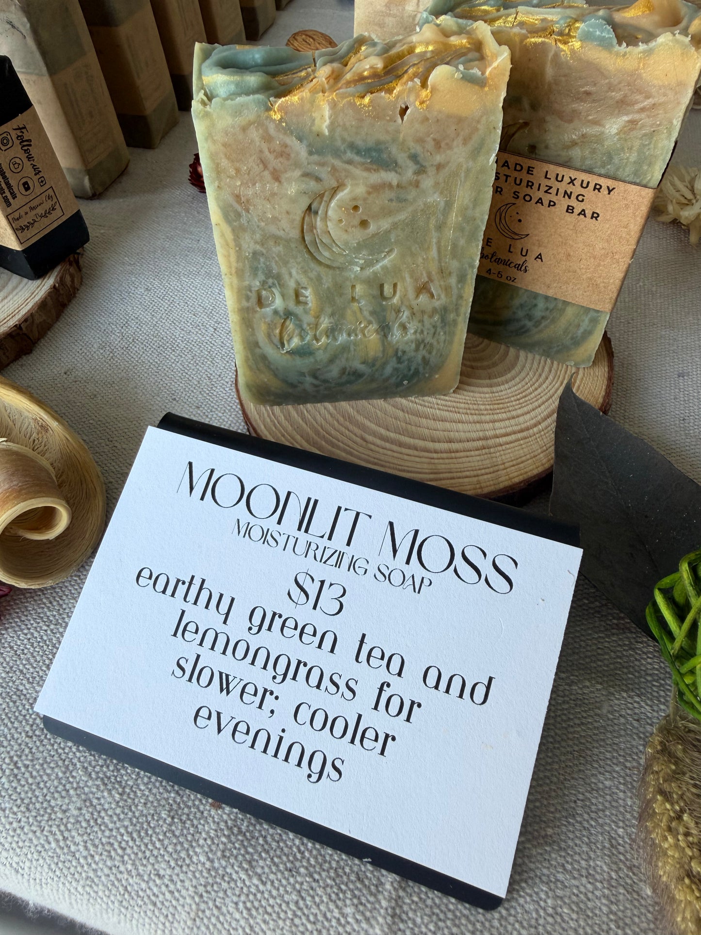 Moonlit Moss Soap | Green Tea & Lemongrass, Superfatted